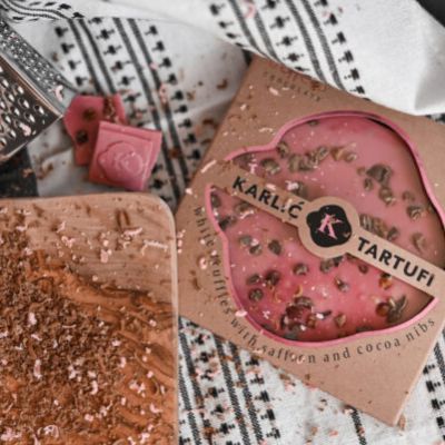 Ruby čokolada s bijelim tartufom 70g